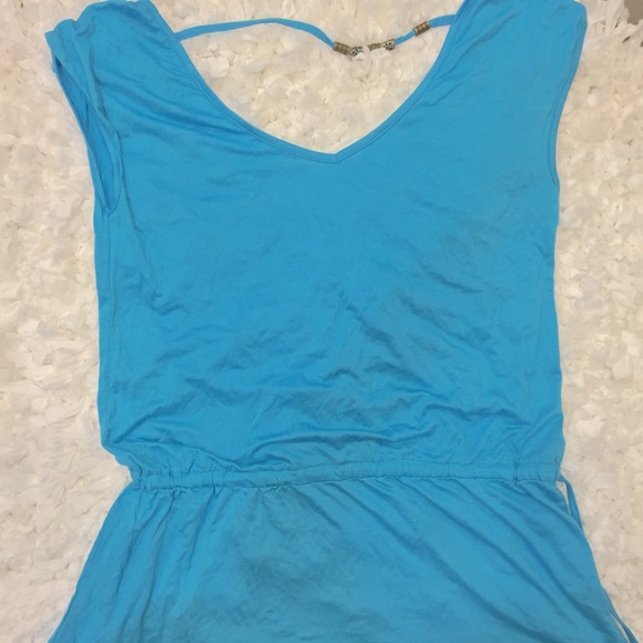 Blue swimsuit cover up