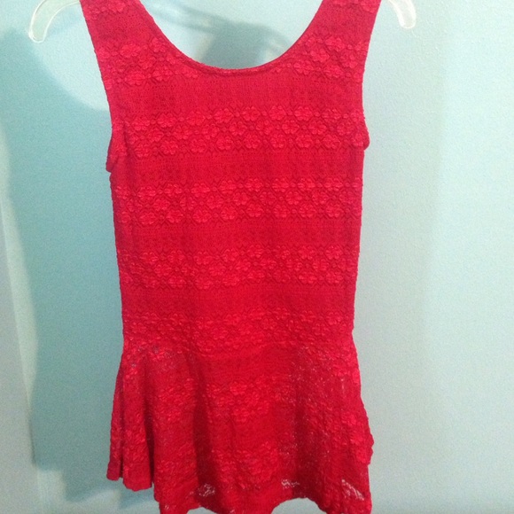 Red dress top