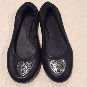 Brighton heart black ballet flats