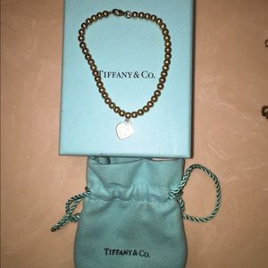 Tiffany & Co. Sterling silver heart charm bracelet