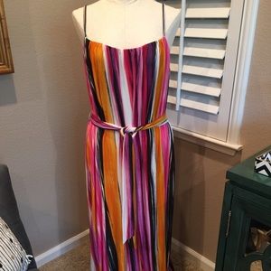 Calvin Klein Maxi Dress Strappy Multicolored sz 10