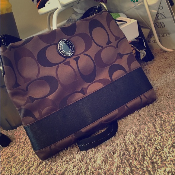 Brown coach cross body