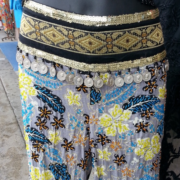 FESTIVAL READYπ'Belly Bottom' Bell Bottom Pants - Picture 3 of 4