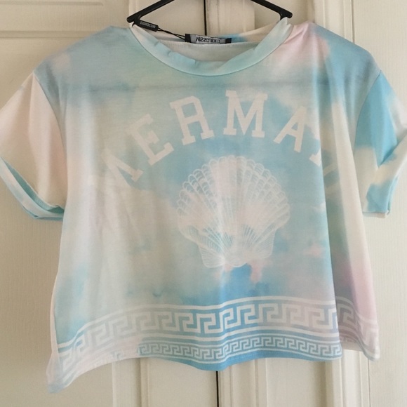 Cropped Graphic Cotton Stretch Tee