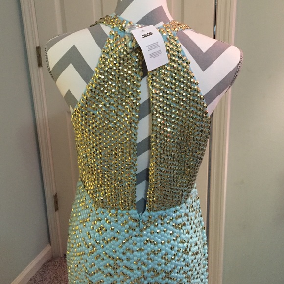 Asos Red Carpet Premium Embellished Midi Dress -8 - Picture 3 of 4