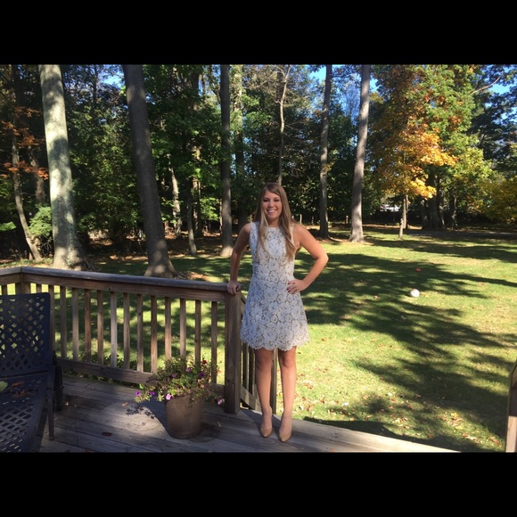 Alice and Olivia dress with ivory lace