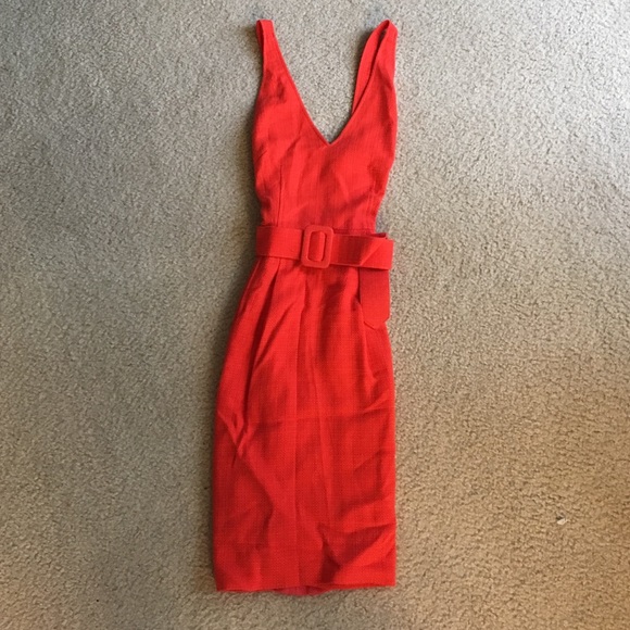 Orange David Meister dress