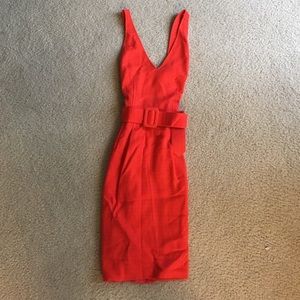 Orange David Meister dress