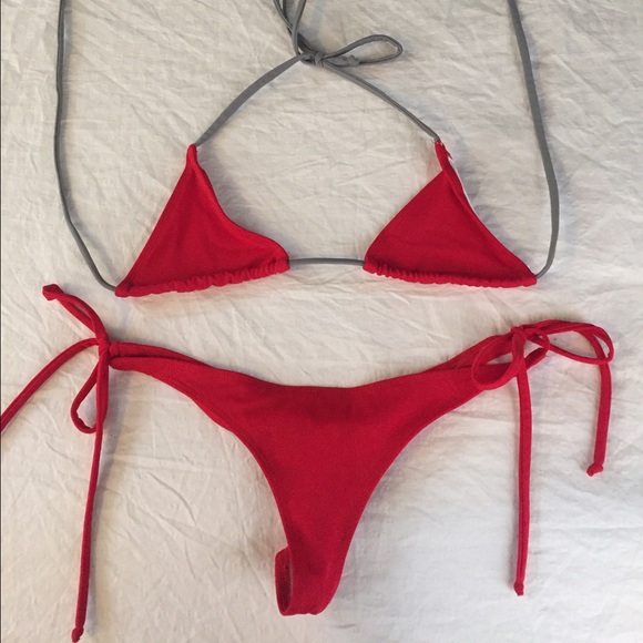 Red Coulbourne bikini set