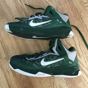 Nike green basketball shoes