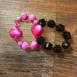 2 Tarina Tarantino lucite carved rose bracket pink