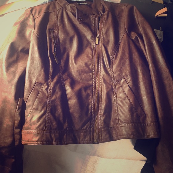 Charlotte Russe leather bomber jacket