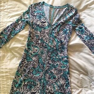 LillyPulitzer dress Shorely Blue Hippy Hippy Shake