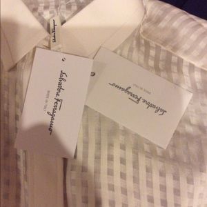 100% NwT Silk Salvatore Ferragamo blouse .