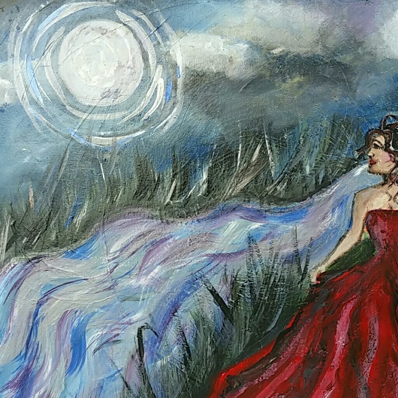 "Luna de plata" painting - Picture 3 of 4