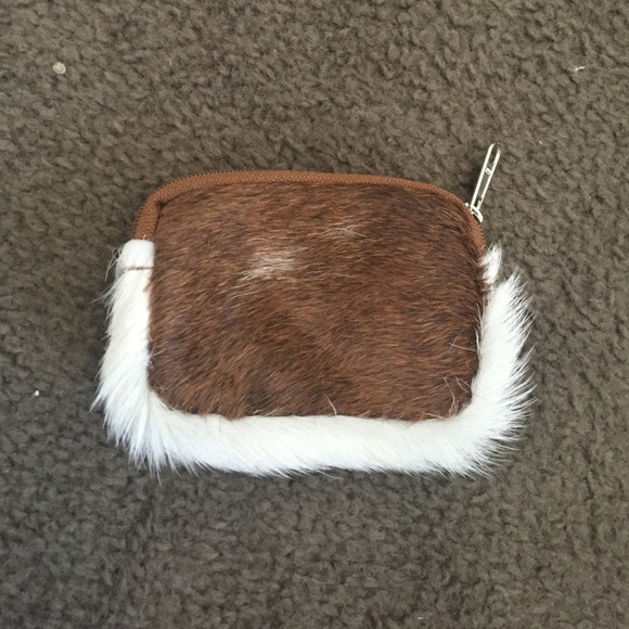 Small cow hide coin purse