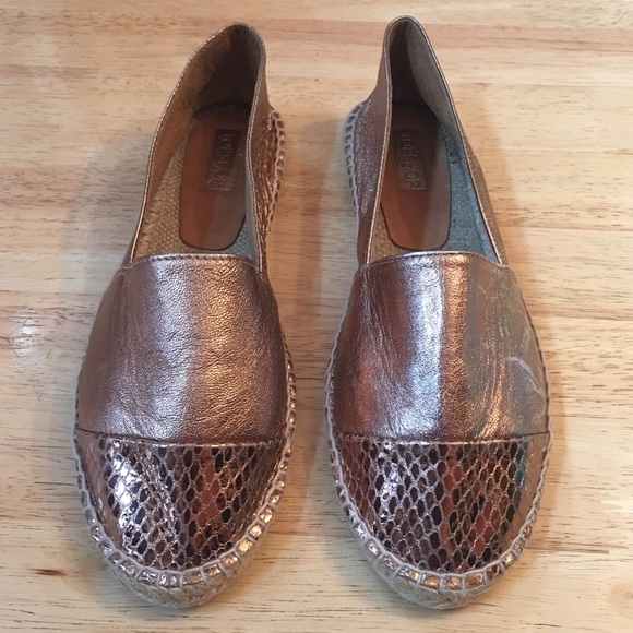 Topshop Rose Gold Espadrille Loafers Flats