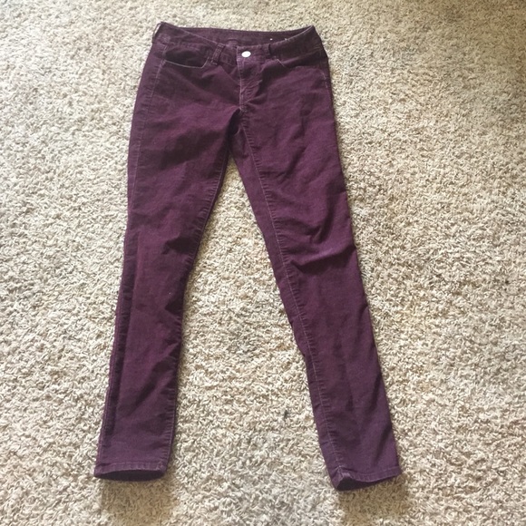 Maroon corduroy pants