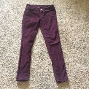 Maroon corduroy pants