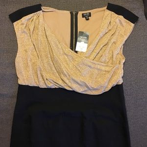 Nicole by Nicole Miller Black and Gold Dress