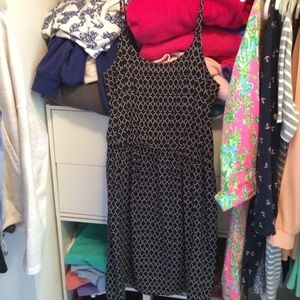 Black patterned tank dress