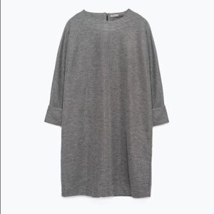 Gray Combined Ponte Di Roma Dress