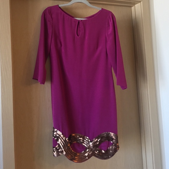 3/4 sleeve Sequin Dress