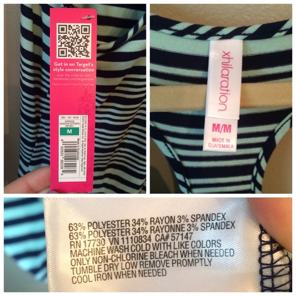 NWT High-Low Stripped Racerback Tunic - Picture 2 of 2