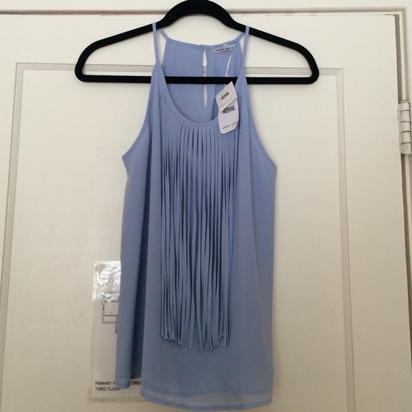 Fringe Chiffon Tank Top