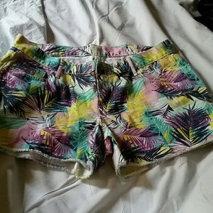 Old Navy Tropical Cut Off Jean Shorts
