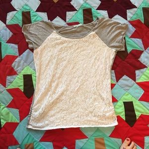 Maurice's lace baseball tee size XL