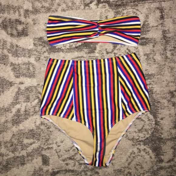 High waisted swim suit