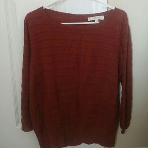 Lite weight sweater, 3/4 length sleeves