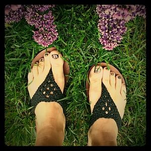 AE Crochet Woven Sandals