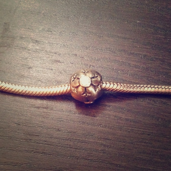 Snowflake and stone charm