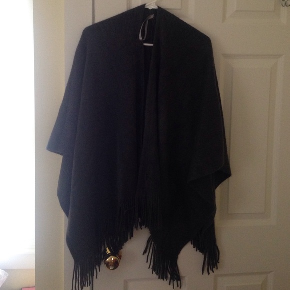 Charcoal grey poncho
