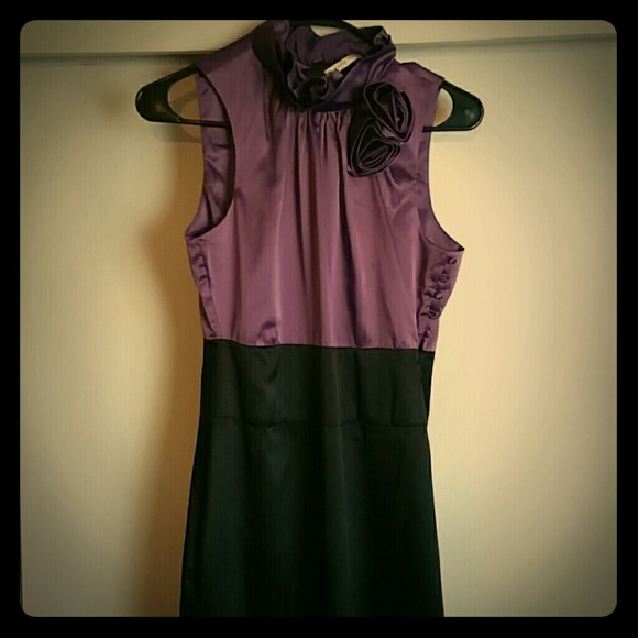 Plum and black dress
