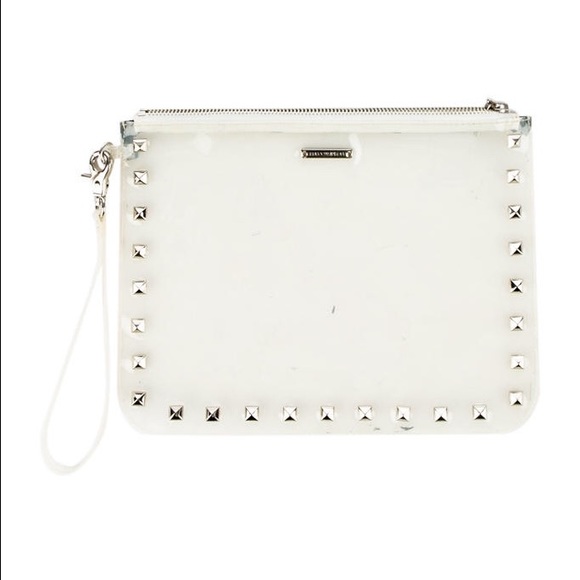 White PVC Rebecca Minkoff transparent clutch