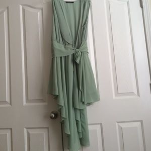 Green wrap around dress