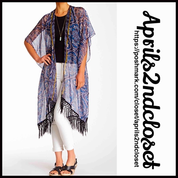 SOLD 1-HOUR SALE❗️Kimono Long Cardigan Coverup - Picture 4 of 4