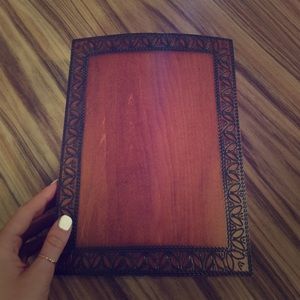 Detailed dark wood, slim vintage jewelry box