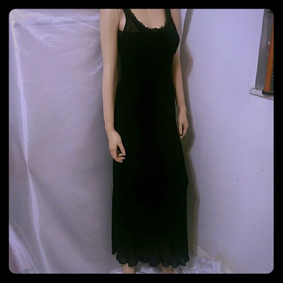 Betsey Johnson Long Black slim fit dress NWT