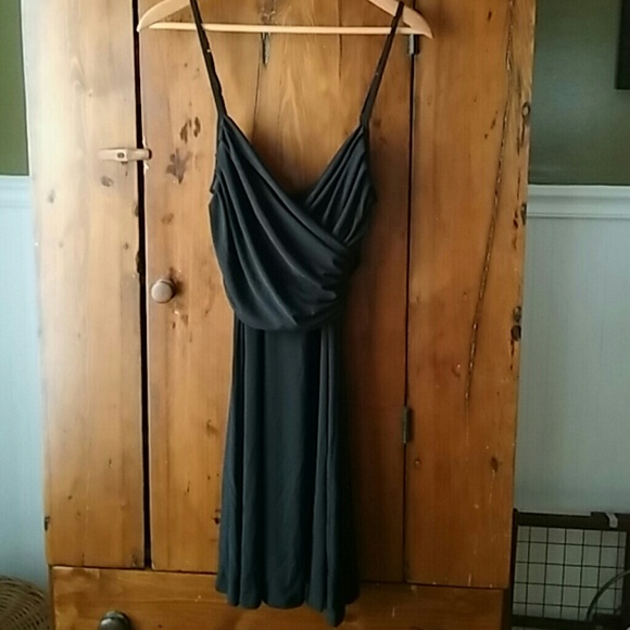 Black dress with criss-country top.