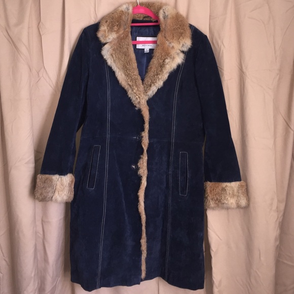 Wilsons Leather 3/4 length Real Fur trimed jacket