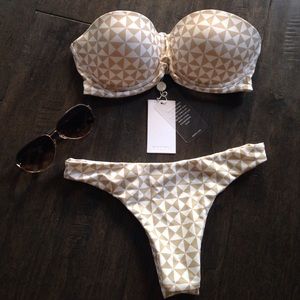 MIKOH Strapless Bathing Suit!