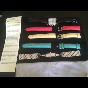 Authentic Michele deco watch with straps