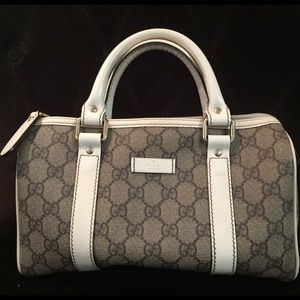 GUCCI GG Monogram Small Joy Boston Grey White