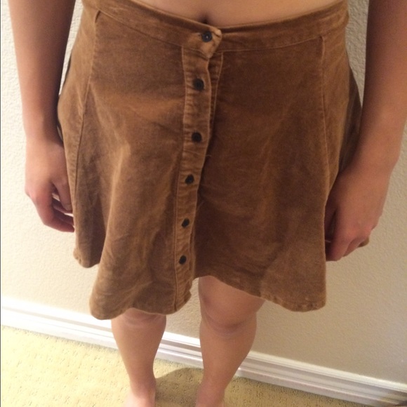 Brown Button down skirt
