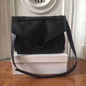 Loeffler Randall black leather satchel bag