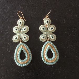 Stella&  Dot Capri Chandelier earrings turquoise